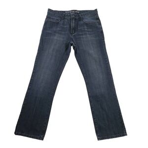Kenneth Cole Select Men's Jeans 36x32 Dark Wash Straight Leg Cotton Relaxed Luxe